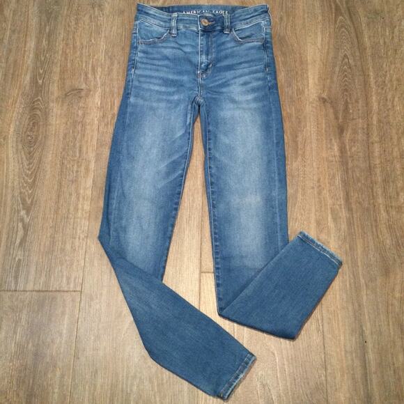 American Eagle Jegging Jeans Hi-Rise Ne(x)t Level Stretch 0 R - Picture 1 of 4